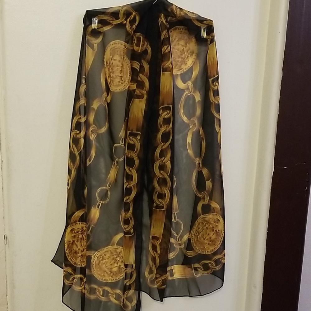 Urban Outfitters Black and Gold Scarf